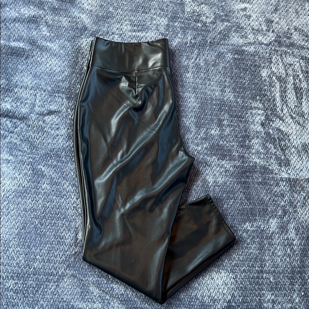Black Faux Leather Leggings
